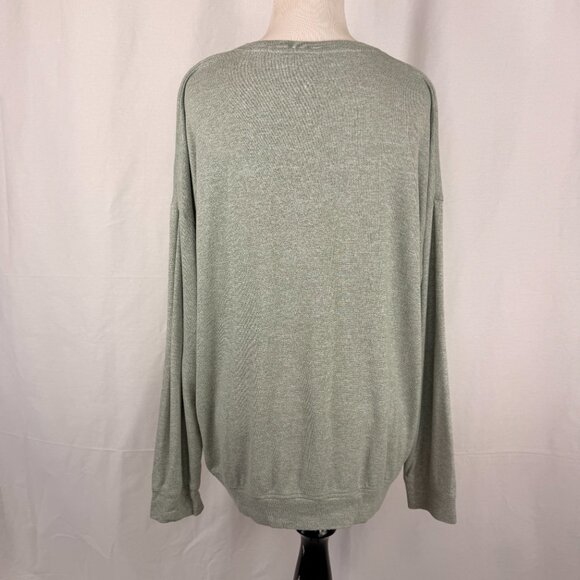 Athleta Women's Long Sleeve Oversized Top | Heather Light Green | Medium - Picture 4 of 9
